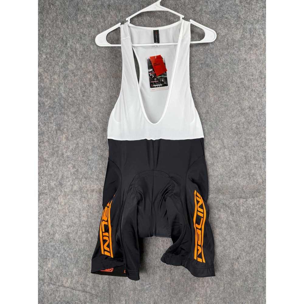 Nalini Mens Cycling Bib Shorts XXL Black White Orange Padded Italian Bike Gear